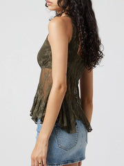 Lace V-Neck Tank — view 10