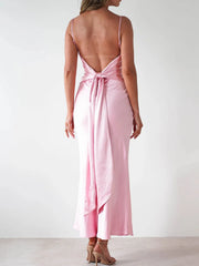 Satin Backless Cami Dress — view 20