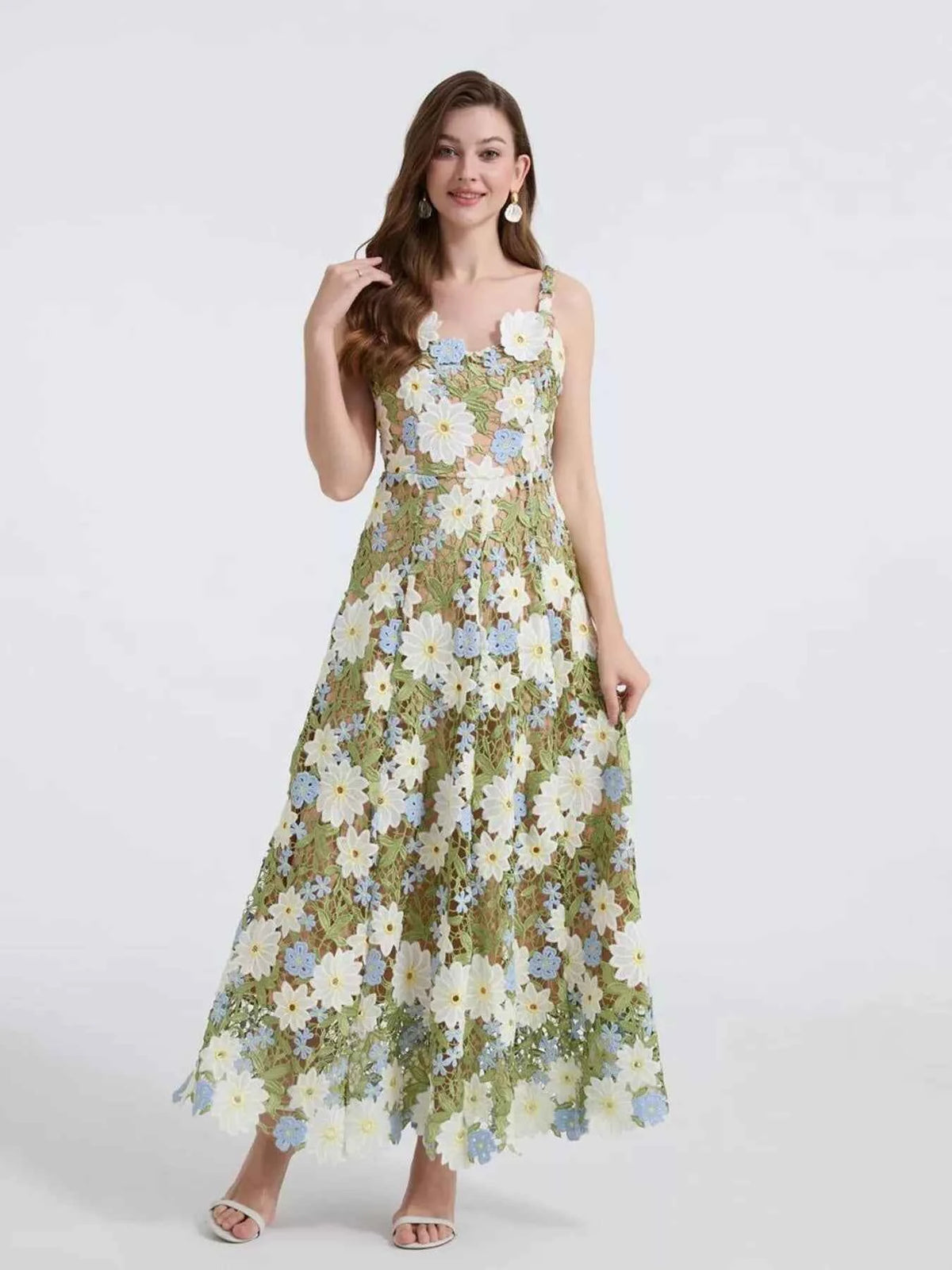 Floral Embroidered Maxi Dress