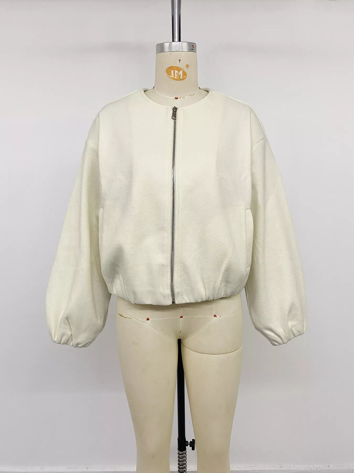 Fleece Bomber Jacket with Zipper Closure — view 11