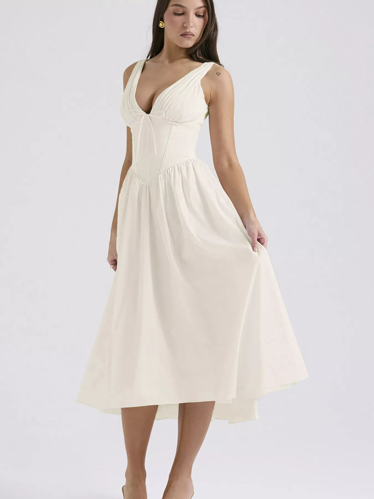 V-Neck Sleeveless Midi Dress — view 22