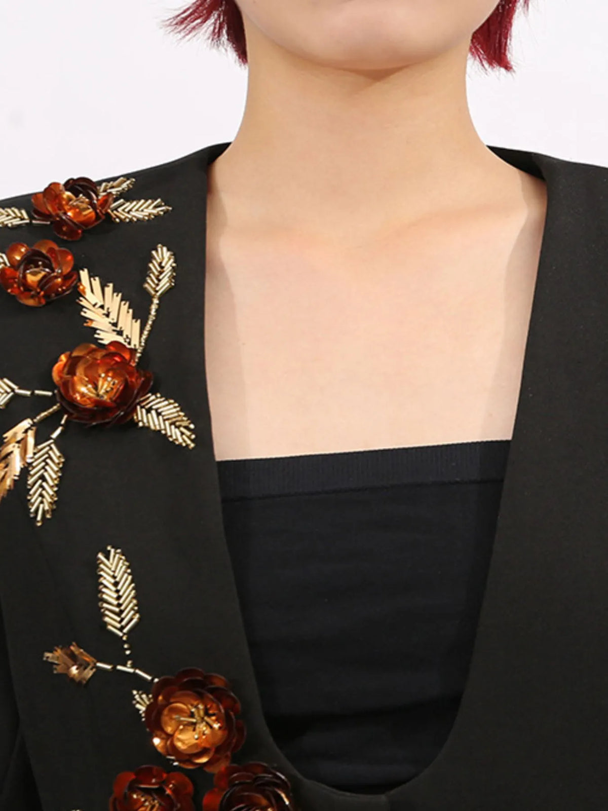 Embroidered Long Sleeve Blazer — view 6