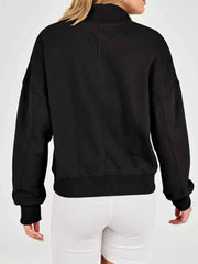 Half Snap Dropped Shoulder Sweatshirt — view 4