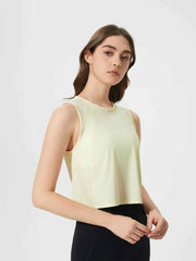 Round Neck Cropped Active Tank for Ultimate Comfort — view 30