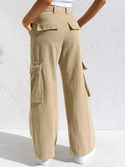 High-Waisted Wide Leg Cargo Jeans - Effortless Style & Comfort — view 17