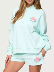 Drop Shoulder Graphic Hoodie with Kangaroo Pocket — view 14