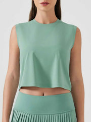 Round Neck Cropped Active Tank - Comfort Meets Style — view 6