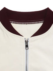 Contrast Trim Zip Up Jacket - Stylish Comfort for Everyday Wear — view 9