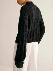 Keyhole Cable-Knit Sweater — view 3