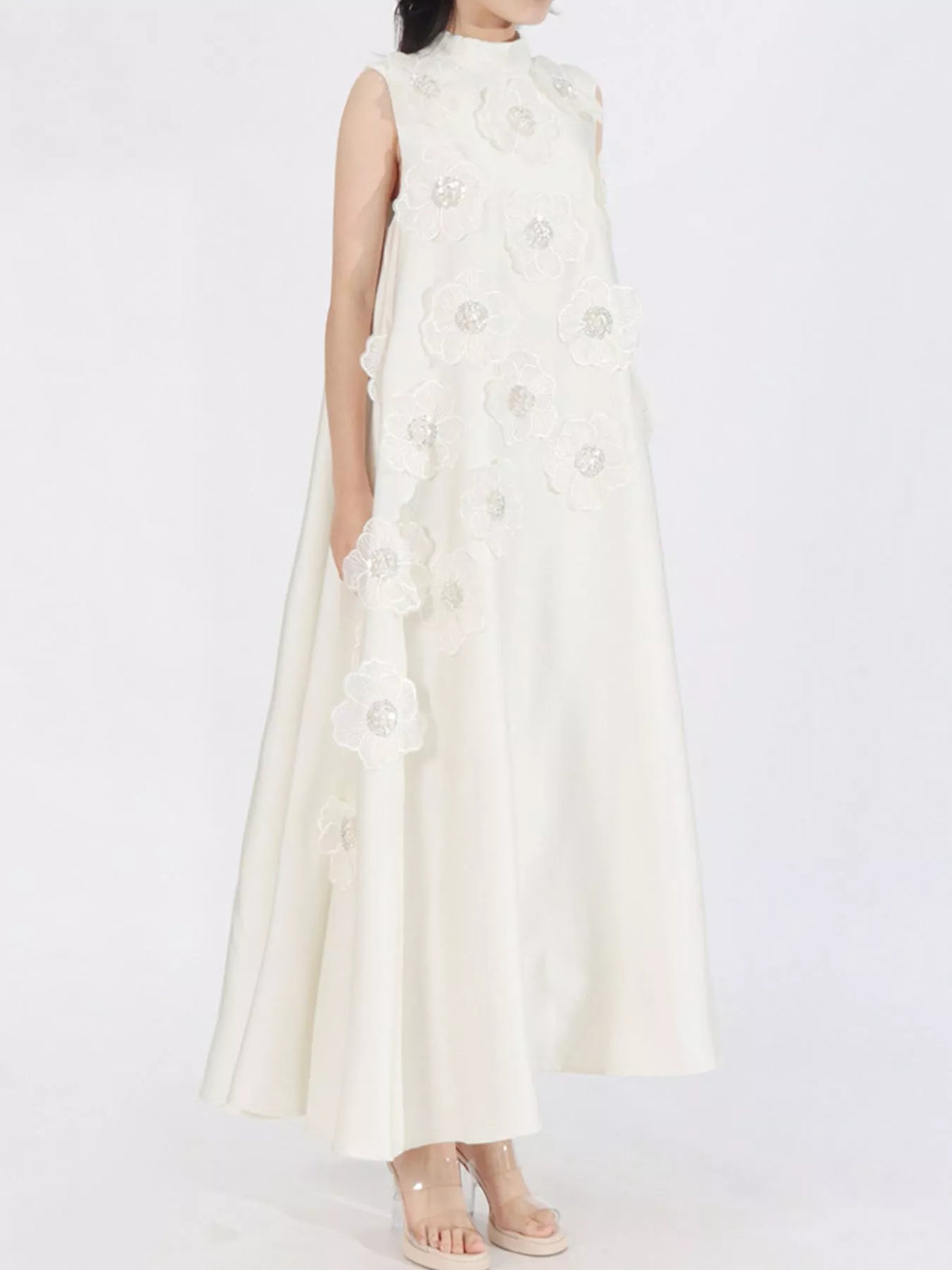 Floral Embellished Sleeveless Maxi Dress — view 7