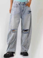 Distressed Wide Leg Jeans: Effortless Style Meets Comfort — view 1