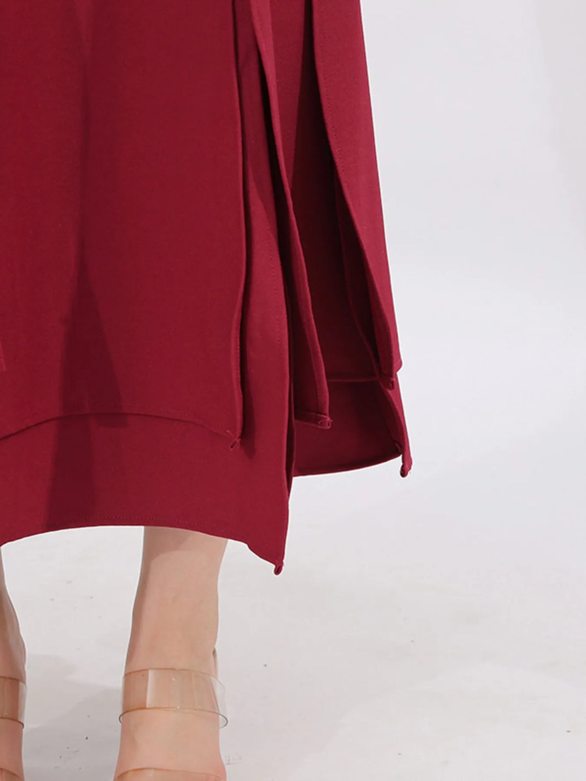 Slit Spaghetti Strap Long Sleeve Dress — view 6