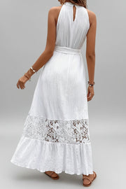 Lace Detail Sleeveless Maxi Cami Dress - Elegant & Timeless — view 5