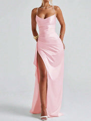 Slit Crisscross Back Maxi Cami Dress — view 14