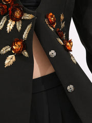Embroidered Long Sleeve Blazer — view 8
