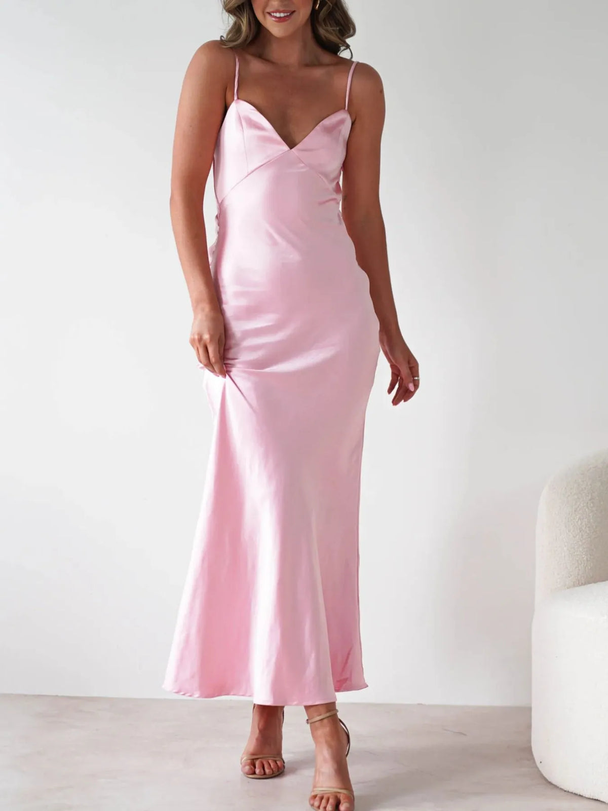 Satin Backless Cami Dress — view 16