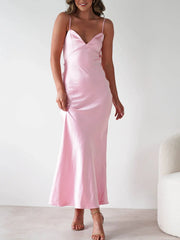 Satin Backless Cami Dress — view 16