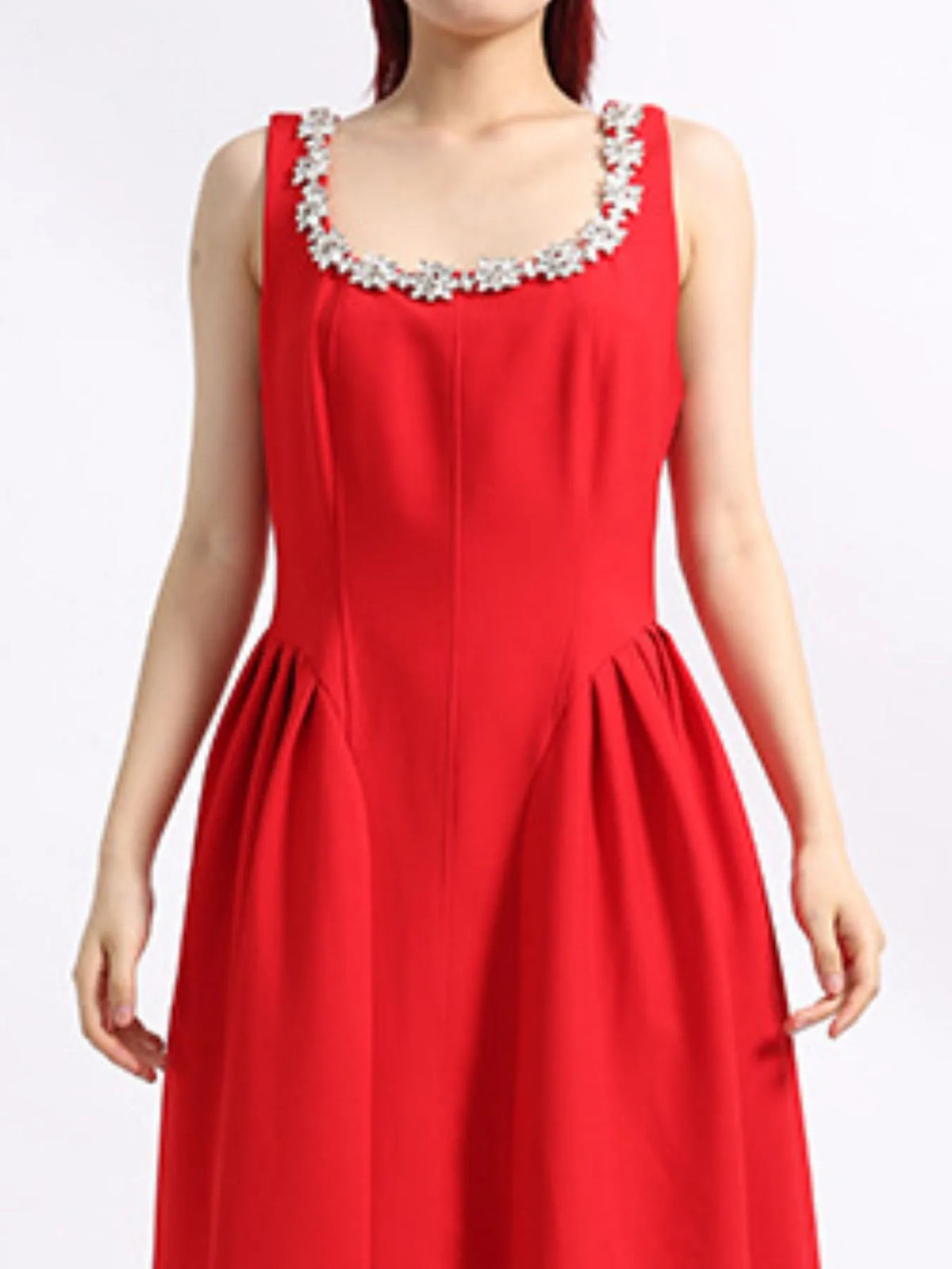 Flower Scoop Neck Sleeveless Dress — view 9