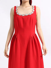 Flower Scoop Neck Sleeveless Dress — view 9