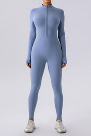 Half Zip Mock Neck Active Jumpsuit — view 10