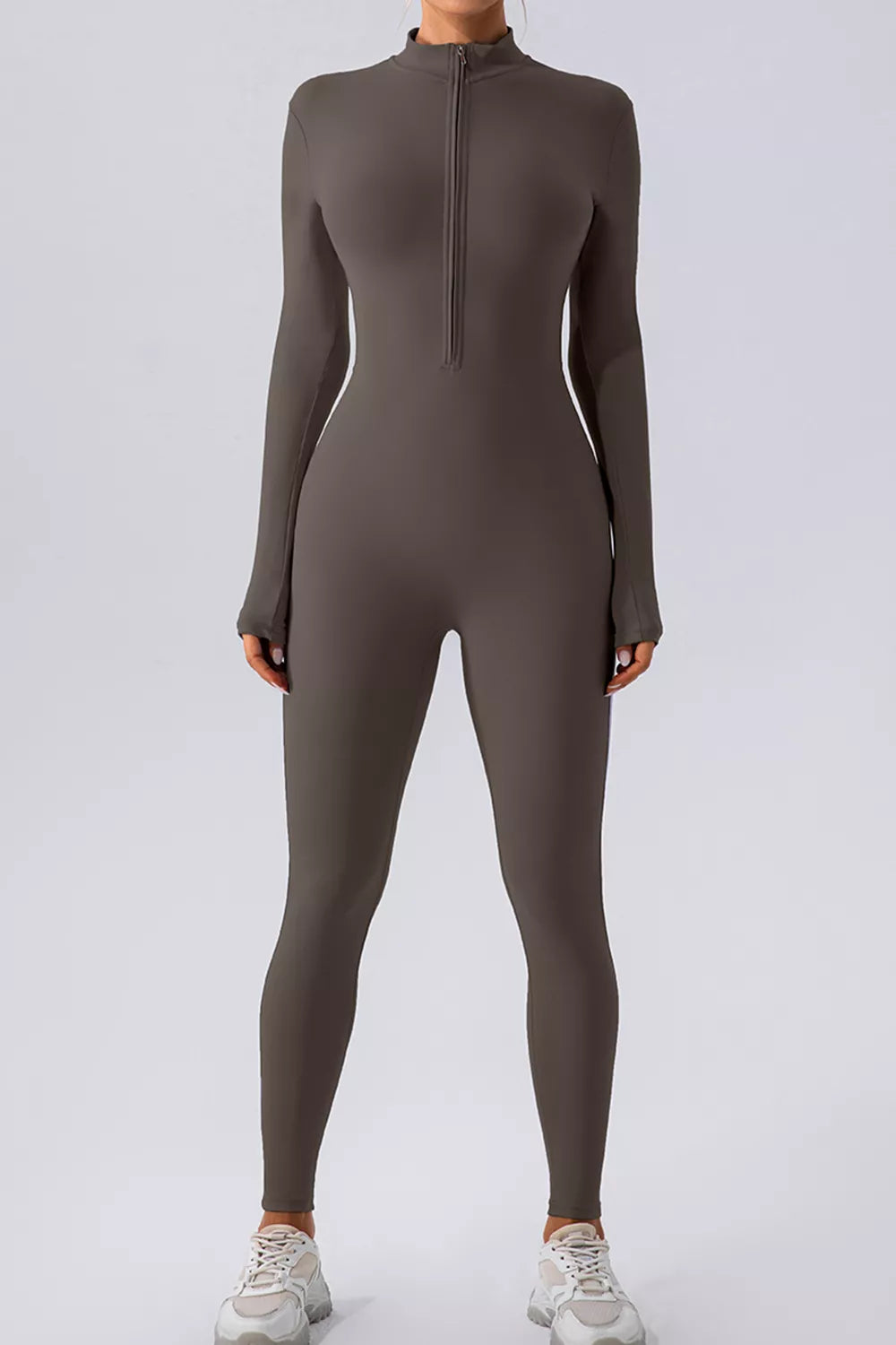 Half Zip Mock Neck Active Jumpsuit — view 7