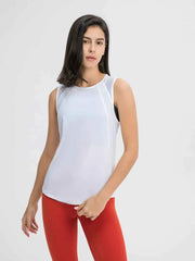 Cutout Back Round Neck Active Tank - Elevate Your Workout Wardrobe — view 16