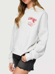 Drop Shoulder Graphic Hoodie with Kangaroo Pocket — view 2