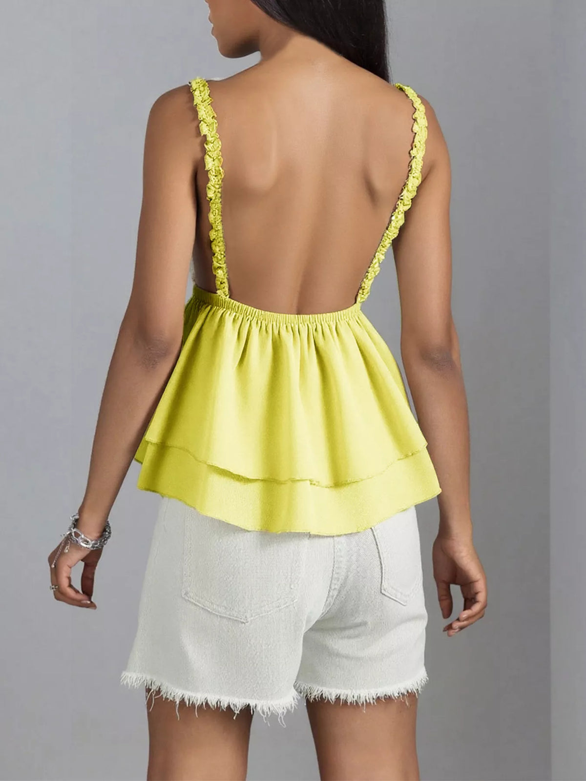 Lace Detail Layered Cami — view 8