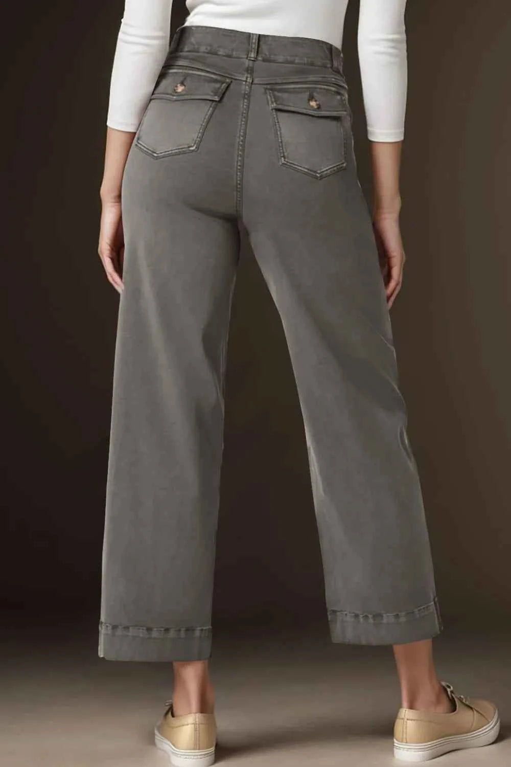 High Waist Jeans with Pockets - Effortless Style & Comfort — view 2