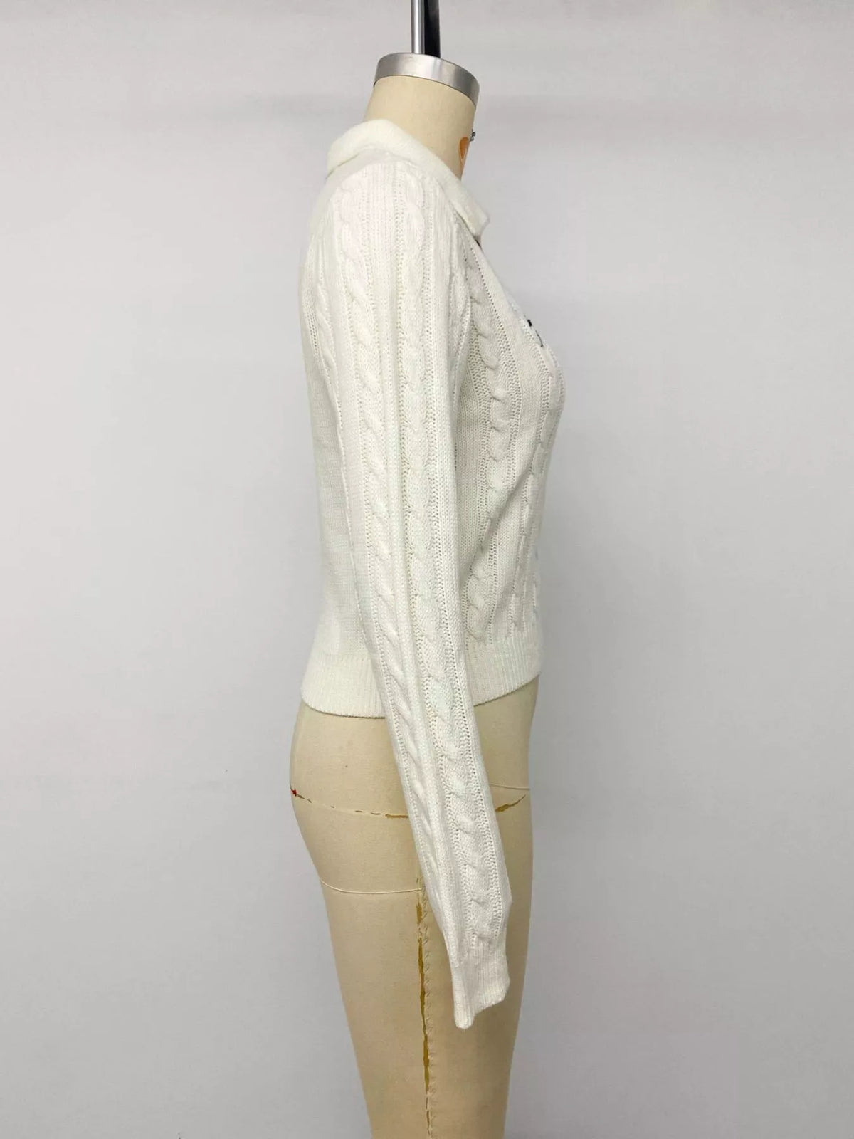 Cable Knit Long Sleeve Sweater — view 13