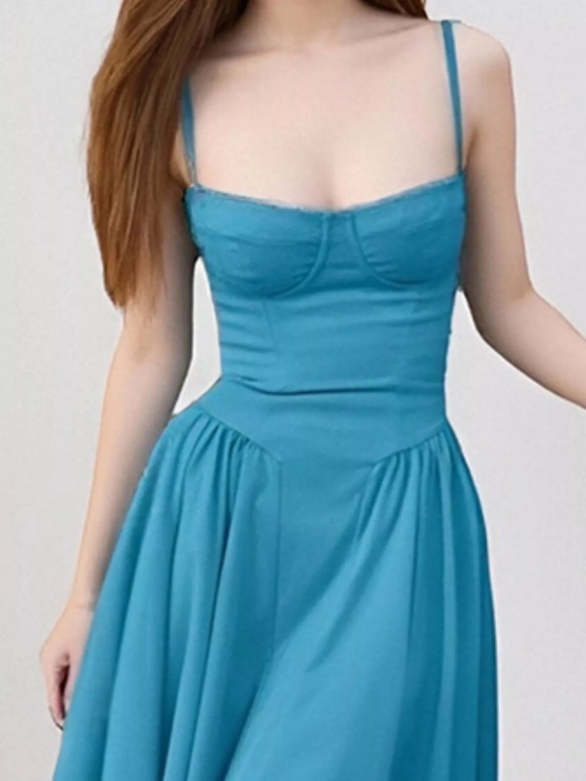 Sweetheart Neck Spaghetti Strap Midi Dress — view 28