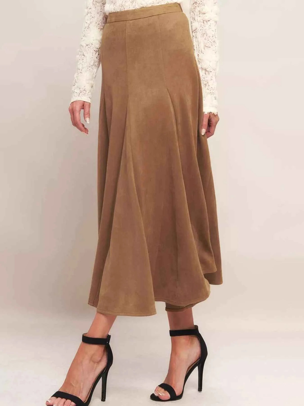 Flowy A-Line Midi Skirt — view 4