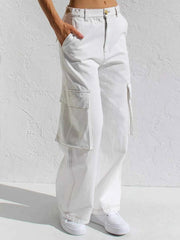 High-Waisted Wide Leg Cargo Jeans - Effortless Style & Comfort — view 4