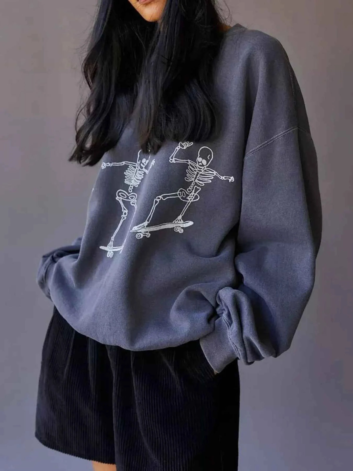 Skeleton Graphic Oversized Sweatshirt — view 1