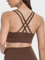 Millennia Crisscross Scoop Neck Active Tank — view 5