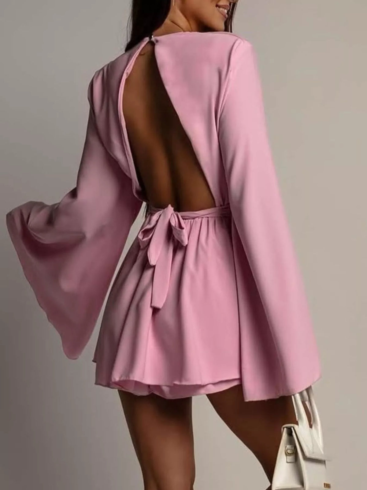 Flare Sleeve Mini Dress — view 8