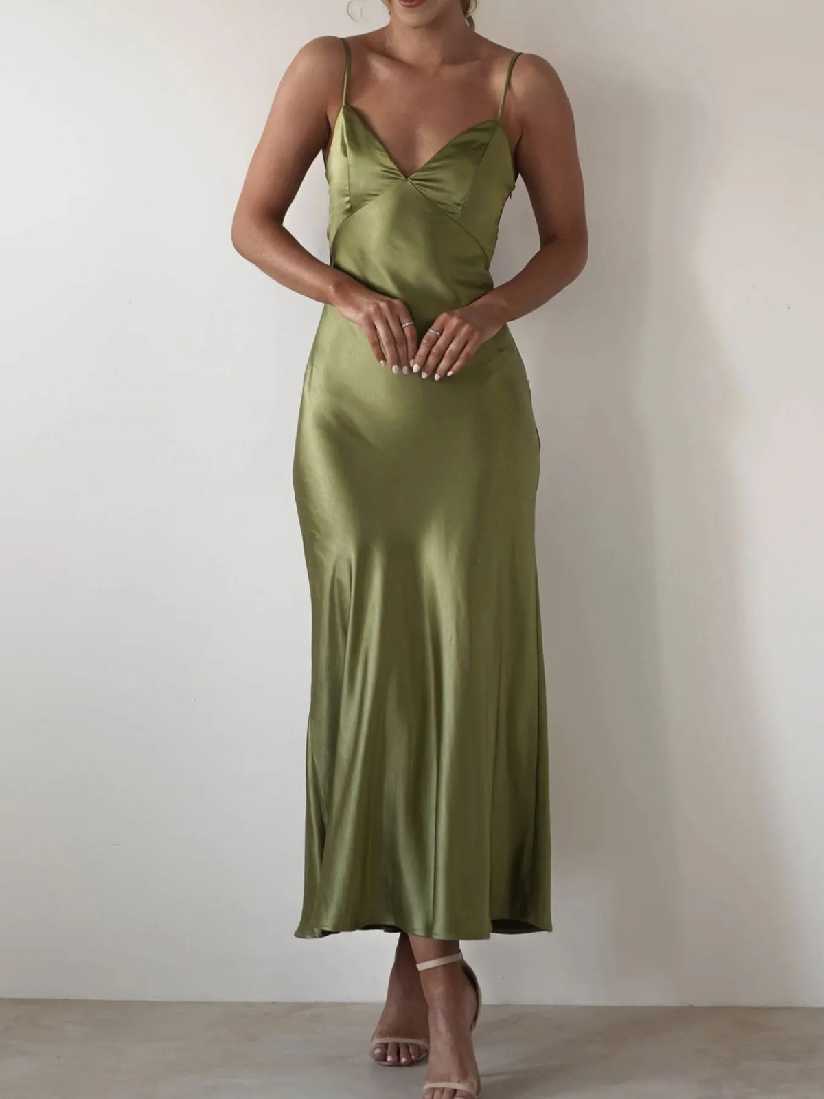 Satin Backless Cami Dress — view 9