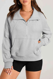 Half Zip Long Sleeve Sweatshirt — view 1