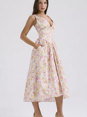 V-Neck Sleeveless Midi Dress — view 7