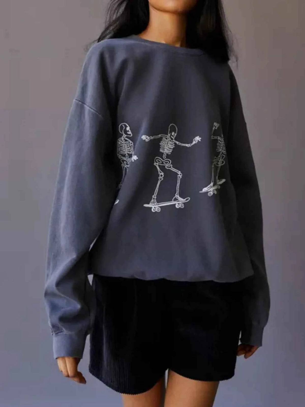 Skeleton Graphic Oversized Sweatshirt — view 2