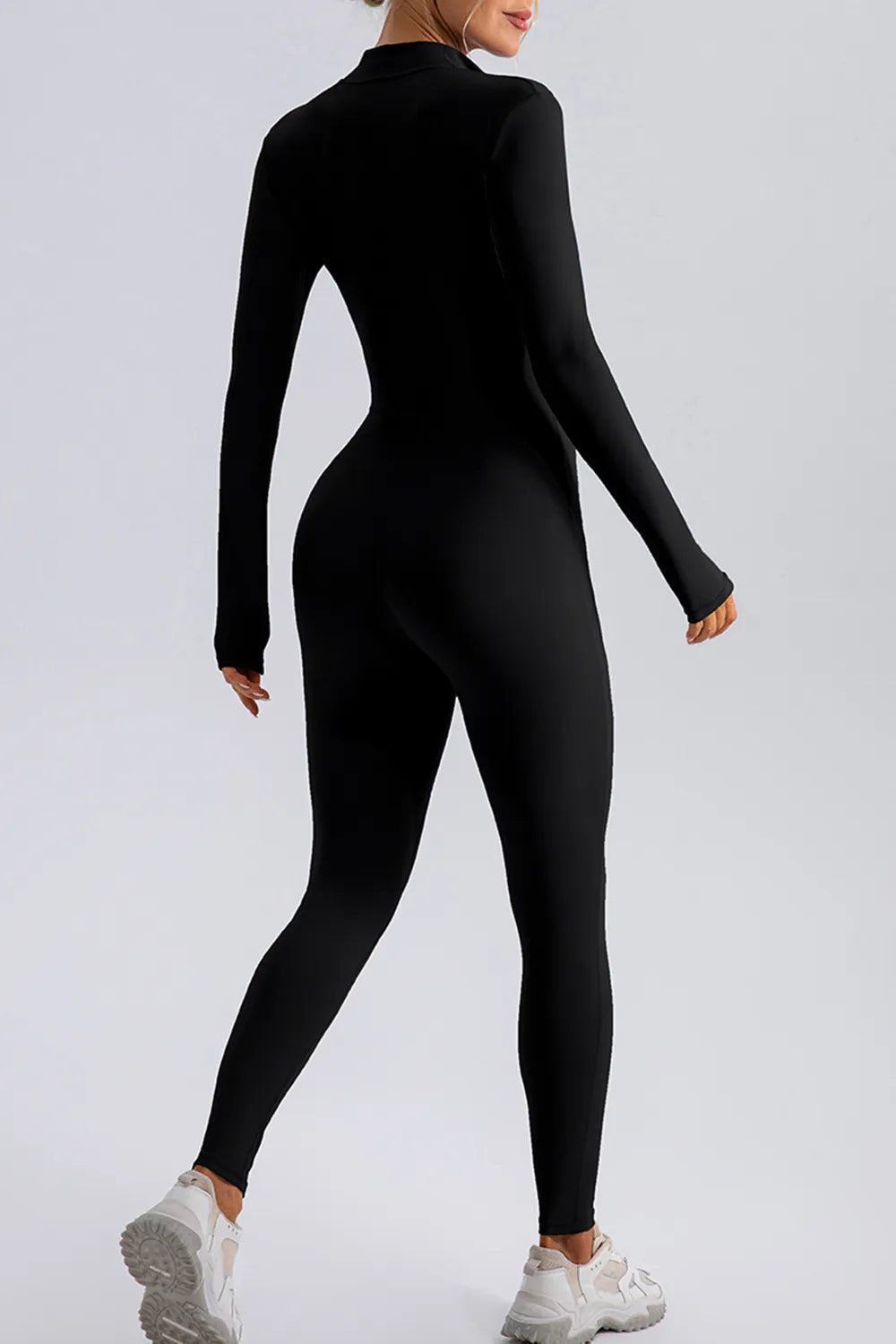 Half Zip Mock Neck Active Jumpsuit — view 18