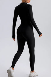 Half Zip Mock Neck Active Jumpsuit — view 18