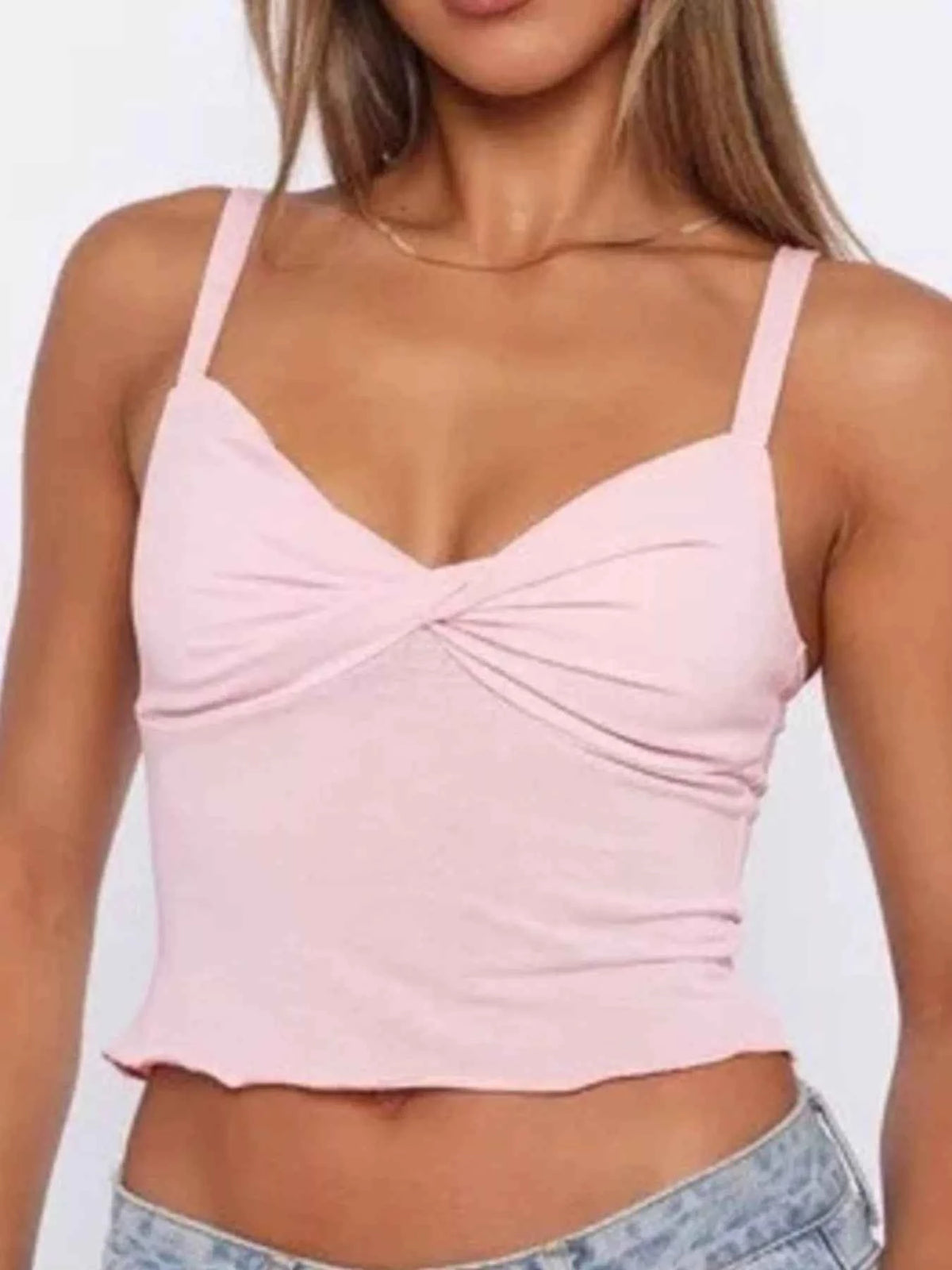 Twist-Front Cropped Cami — view 2