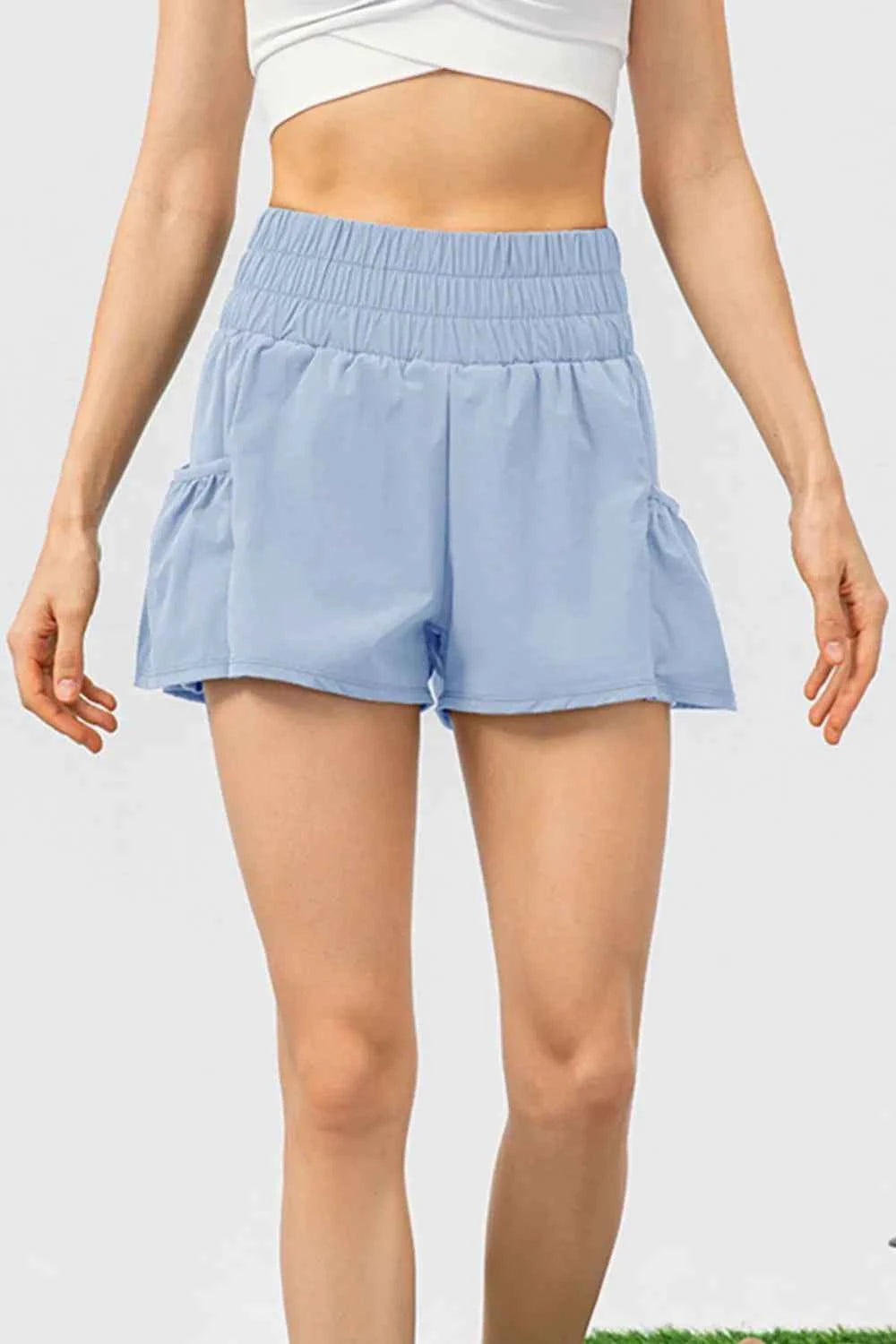 Elastic Waist Pocketed Active Shorts for Ultimate Comfort — view 1