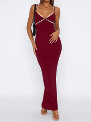 Lace Detail Slim Fit Bodycon Maxi Dress — view 8