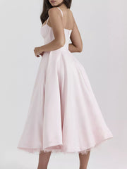 Sweetheart Neck A-Line Midi Dress — view 14