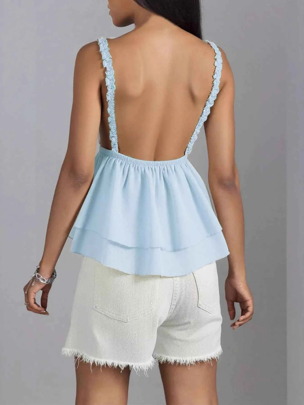 Lace Detail Layered Cami — view 4