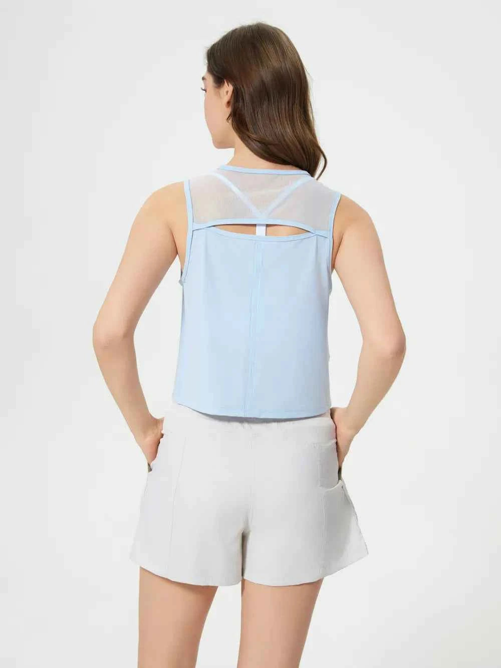 Round Neck Cropped Active Tank for Ultimate Comfort — view 28