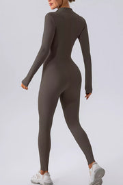Half Zip Mock Neck Active Jumpsuit — view 8